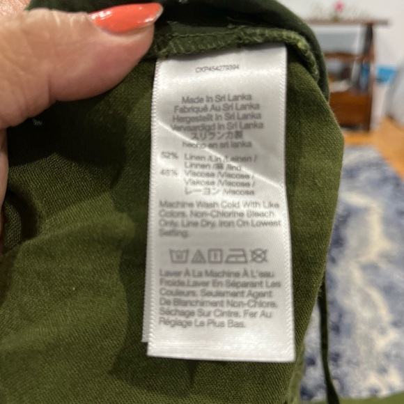 Madewell Green Cargo capri with Elastic Waistband cotton-viscose - Picture 9 of 9